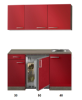 Kitchenette Rood Hoogglans 120cm HRG-5395