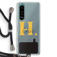 Amber Script: Sony Xperia 5 III Transparant Hoesje met koord