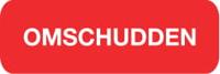 Blockland Strooketiket omschudden rood 30 x 7mm