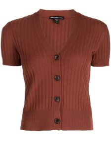 James Perse cardigan en cachemire à design nervuré - Rouge