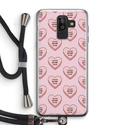 Chicks before dicks: Samsung Galaxy J8 (2018) Transparant Hoesje met koord