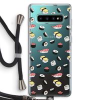 Sushi time: Samsung Galaxy S10 Plus Transparant Hoesje met koord