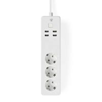 Nedis WIFIP311FWT intelligente stekkerdoos 3 AC-uitgang(en) Type F 1,8 m 4 3680 W Wit