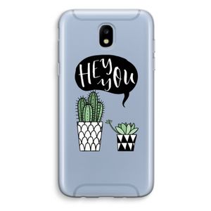 Hey you cactus: Samsung Galaxy J5 (2017) Transparant Hoesje