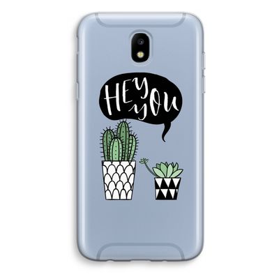 Hey you cactus: Samsung Galaxy J5 (2017) Transparant Hoesje