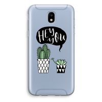 Hey you cactus: Samsung Galaxy J5 (2017) Transparant Hoesje Hey you cactus: Samsung Galaxy J5 (2017) Transparant Hoesje