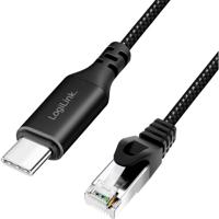 LogiLink USB 3.2 Gen 1 (USB 3.0) Adapterkabel [1x USB-C USB 3.2 (Gen 1) - 1x RJ45-stekker 8p8c] CU0410 1.00 m