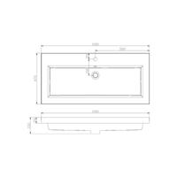 Badmeubel aktieset PL 100 GREEPLOOS CENTURY OAK ZONDER SPIEGEL