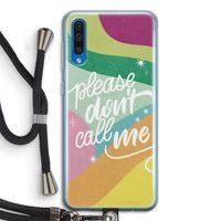 Don't call: Samsung Galaxy A50 Transparant Hoesje met koord