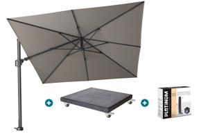 Platinum Challenger Premium T2 3x3 m - Manhattan grey met Modena voet en hoes