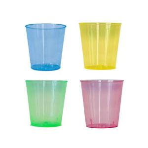 Shotglas - 20x - kleuren - kunststof  - 30 ml