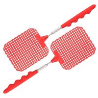 2x stuks uitschuifbare vliegenmeppers rood 60 cm - Vliegenmeppers - Ongediertebestrijding - thumbnail