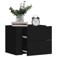 Nachtkastje wandgemonteerd 45x30x35 cm zwart - thumbnail