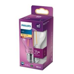 Philips LED GLS E27 2,2-25W 2700K filament helder blister - 5102495