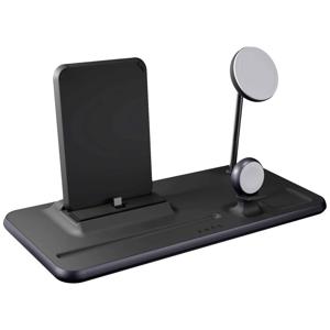 ZENS Aluminium Series 4 in 1 Magnetic Wireless MagSafe Charger ZEDC21B/00 Inductie lader Uitgangen Qi-standaard, USB-C Zwart