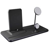 ZENS Aluminium Series 4 in 1 Magnetic Wireless MagSafe Charger ZEDC21B/00 Inductie lader Uitgangen Qi-standaard, USB-C Zwart