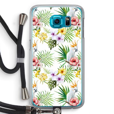 Gele kuif: Samsung Galaxy S6 Transparant Hoesje met koord