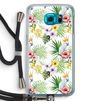 Gele kuif: Samsung Galaxy S6 Transparant Hoesje met koord
