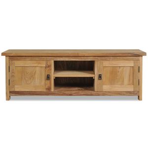 The Living Store Koloniaal Teakhouten TV-meubel - 120x30x40 cm - Met 2 kastjes en 2 vakken