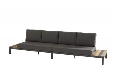 Meridien 2 x 2-Zits Element met Teak Platform L + R incl. 3 Kussens
