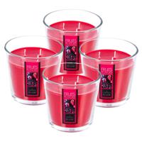 Atmosphera Candles Geurkaars - 4x - in glas - rood fruit aroma - 40 branduren - 13 x 12 cm Atmosphera Candles Geurkaars - 4x - in glas - rood fruit aroma - 40 branduren - 13 x 12 cm