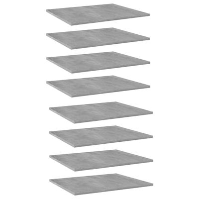 VidaXL Wandschappen 8 st 60x50x1,5 cm spaanplaat betongrijs VidaXL Wandschappen 8 st 60x50x1,5 cm spaanplaat betongrijs