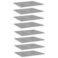 VidaXL Wandschappen 8 st 60x50x1,5 cm spaanplaat betongrijs - thumbnail
