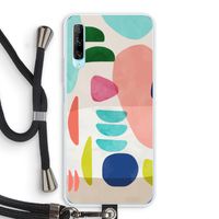 Bold Rounded Shapes: Huawei P Smart Pro Transparant Hoesje met koord