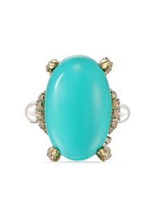 Anabela Chan bague Mermaid en or 18ct - Bleu