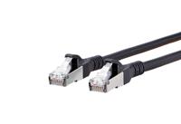 Metz Connect 1308451000-E RJ45 Netwerkkabel, patchkabel CAT 6A S/FTP 1.00 m Zwart Snagless 1 stuk(s) - thumbnail