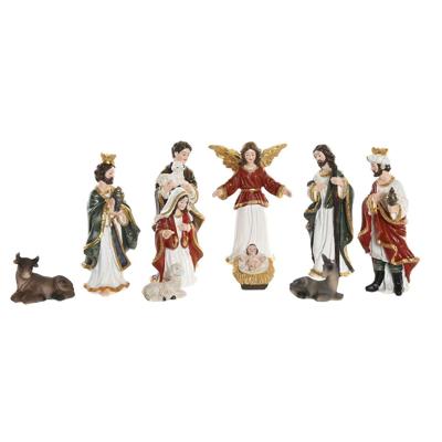 Kerststal set Home ESPRIT Multicolour Hars (8 Onderdelen)