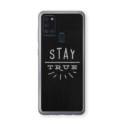 Stay true: Samsung Galaxy A21s Transparant Hoesje