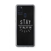 Stay true: Samsung Galaxy A21s Transparant Hoesje