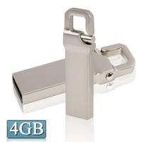 4GB metalen sleutelhangers stijl USB 2.0 Flash schijf