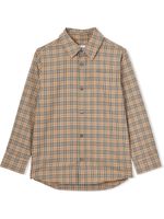 Burberry Kids chemise à carreaux - Marron