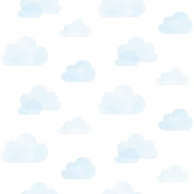 Dutch Wallcoverings Joy - Wolken - Wit/Blauw