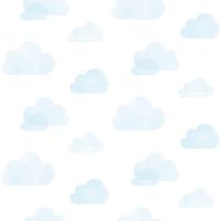Dutch Wallcoverings Joy - Wolken - Wit/Blauw