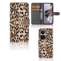 OPPO Reno10 | 10 Pro Telefoonhoesje met Pasjes Leopard