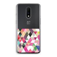 Gekleurde driehoekjes: OnePlus 7 Transparant Hoesje