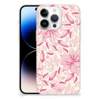 iPhone 14 Pro Max TPU Case Pink Flowers - thumbnail