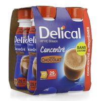 Delical Geconcentr. Chocolade 4x200ml - thumbnail