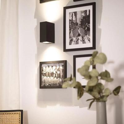 Buitenlamp GU10 wandlamp zwart &apos;Milano&apos; 2x GU10 industrieel up- downlighter 150mm
