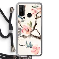 Japanse bloemen: Huawei P Smart (2020) Transparant Hoesje met koord