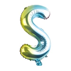 Folie ballon S- regenboog metallic - 30 cm