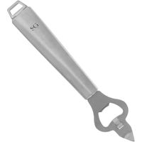 Flesopener zilver 20 cm van RVS - thumbnail