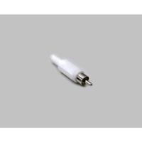 BKL Electronic 1107015 Cinch-connector Stekker, recht Aantal polen: 2 Wit 1 stuk(s)