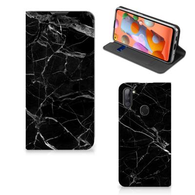 Samsung Galaxy M11 | A11 | Standcase | Marmer Zwart - Origineel Cadeau Vader
