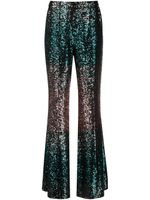 Elie Saab pantalon bicolore à ornements en sequins - Vert - thumbnail