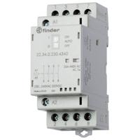 Finder 22.34.0.024.4740 Contactor 3x NO, 1x NC 24 V/DC, 24 V/AC 25 A 1 stuk(s)