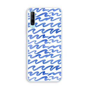 Blauwe golven: Huawei P Smart Pro Transparant Hoesje